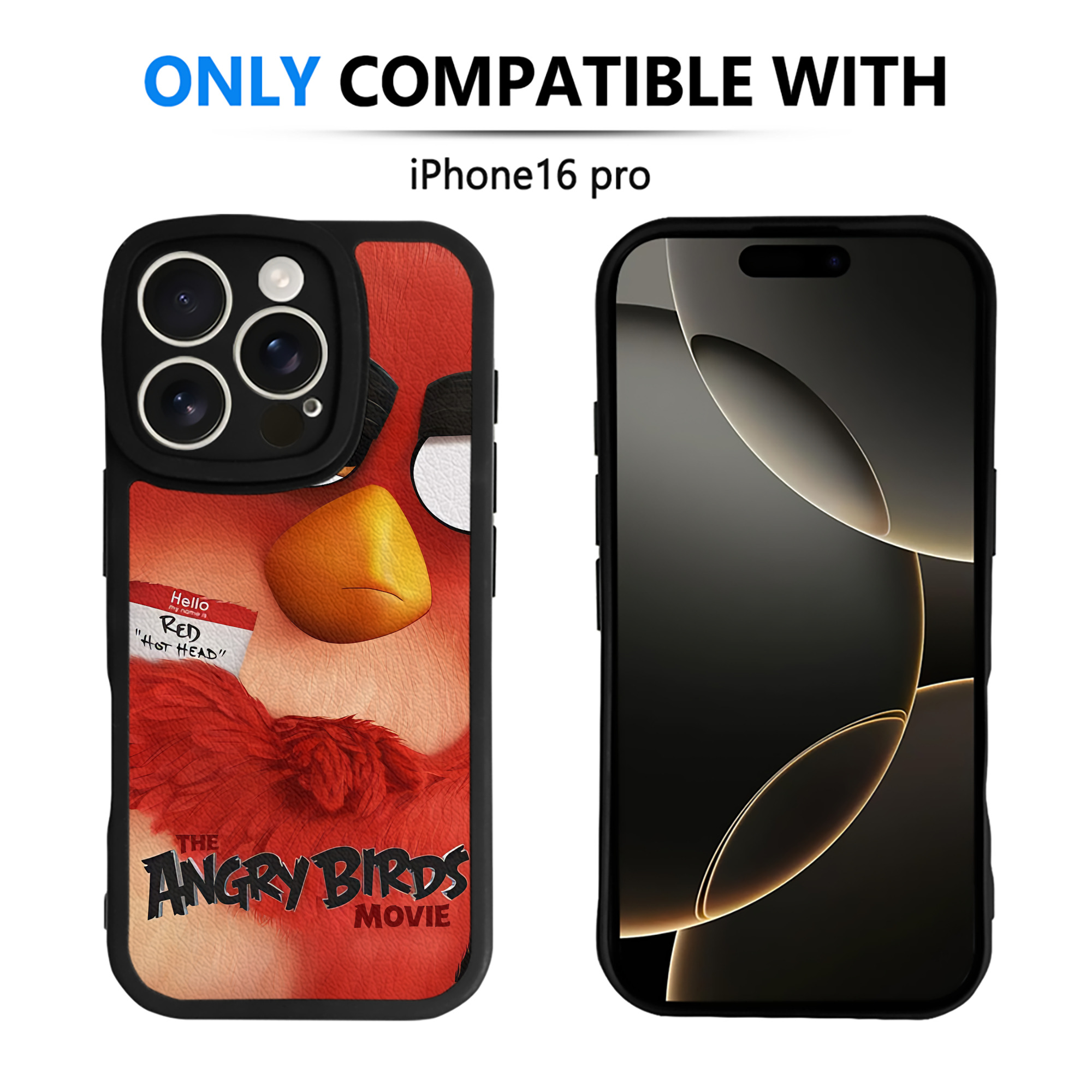 （画像用） Angry Birds アングリーバード 【iPhone 16シリーズ対応】シリコンスマホケース（レザー調） 材質：シリコン